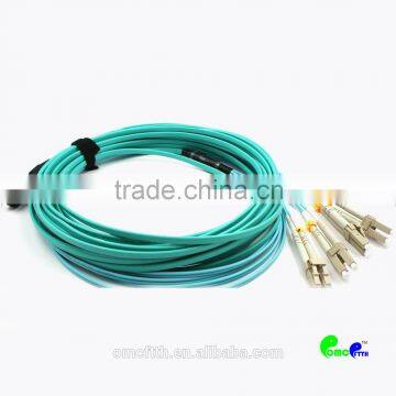 8 cores MPO to LC OM3 fiber optic patch cord