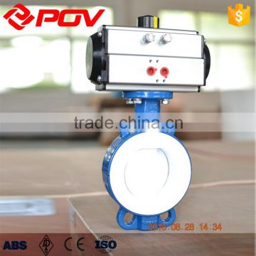 flange fluorine pneumatic butterfly valve actuators