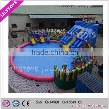 Newest hight quality dolphin theme inflatable water park for adult