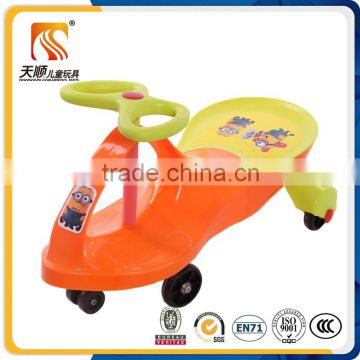 Lovely music ride on swing toy car for boy child wiggle car for export