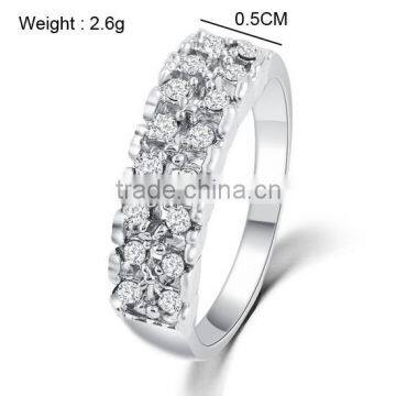 Free Shipping Silver Plated Clear Crystal 1gram Gold Rings 2016 photo-2