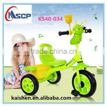 Metal Frame Baby Tricycle/ Hot sell baby trike supplier/China good price baby smart trike/12 inch music tricycle stroller