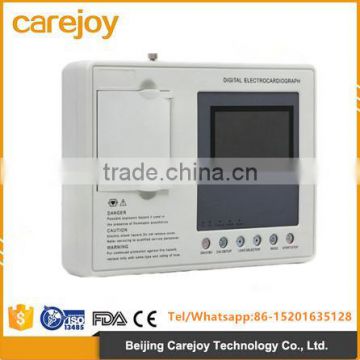 Digital Three Channel 12 lead ECG Machine--CE FDA Approved color Echocardiogram