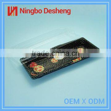 Wholesales low price custom takeaway food disposable plastic container box sushi tray