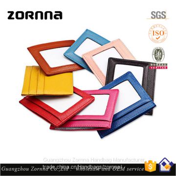 Zornna Wholesale stock top layer cow grain shielding blocking leather rfid leather wallet