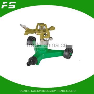 Metal Mobile Sprinkler Irrigation System Lawn Sprinkler With Wheel