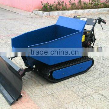 Garden mini crawler dumper walk behind push angle adjustable snow shovel