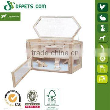 DFPets DFH002 Wood Animal Pet Hamster Cage