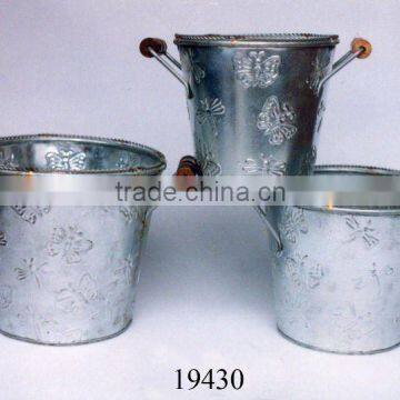 Planters, galvanised planter tin planters, garden planters