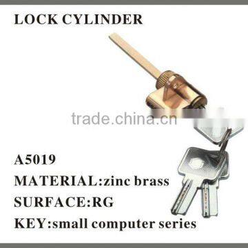 brass cylinder lock with 3pcs double security computer keys