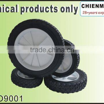 Chinese Semi Pneumatic Plastic Wheel Rubber Wheel/wheelbarrow Tyre.plastic Hub Wheel photo-2