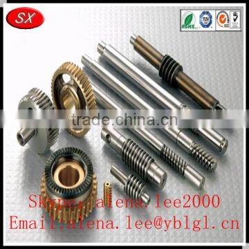 brass/bronze/stainless steel motorcycles gear shaft,shaft gear,gear shaft worm gear machining parts