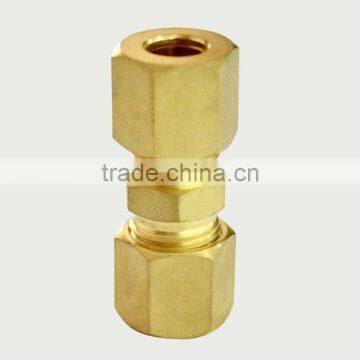 Staight coupling brass compression fittings