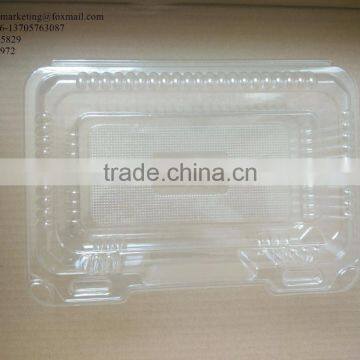 High Quality BOPS Clamshell Hinged Plastic Food Container for Bakery, Salad, Cake, Sushi and Pastry photo-3