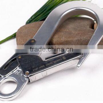 Nickel plated, galvanized forged iron climbing safety snap hook for building