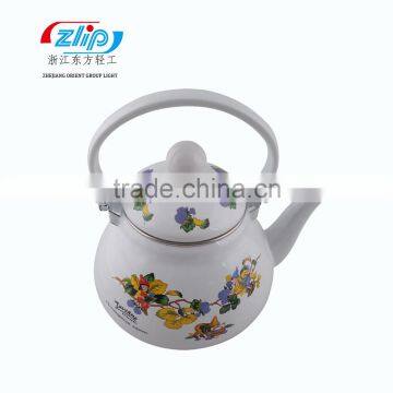 1.5L Pearl Shape Good Quality Enamel Tea Kettle Decorated photo-4