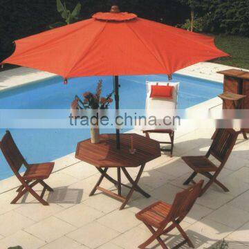 garden transparent parasol set 11613