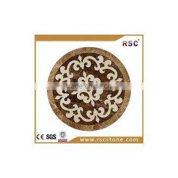 Emperador Light Mix Dark Flower Waterjet Marble Pattern