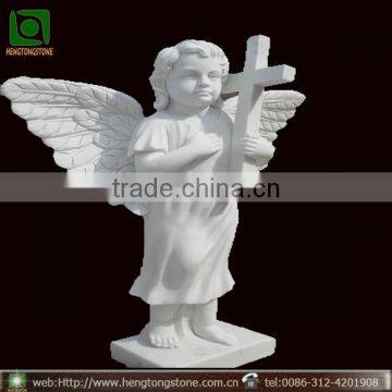 White Marble Hand Carved Child Headstone