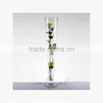 Clear Tapered Galss Vase Flower Arrangement for Home Wedding Decoration photo-2