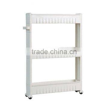 Three Storage Plastic movable pulley Slide Out Storage Rack Shelving detachable