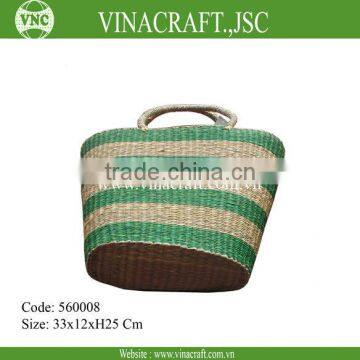 Lady seagrass shopping handbag