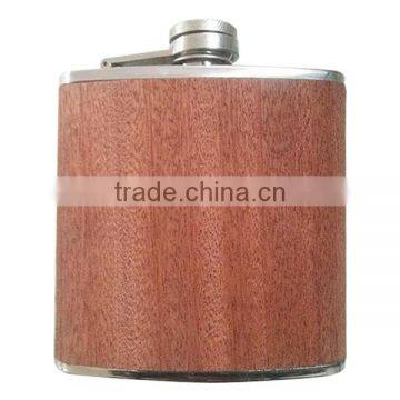 Hot Sell Stainless Steel Hip Flask, Cherry Wooden Hip Flask photo-5