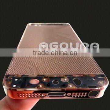 new luxury small lattice rose gold back cover for iphone 5s, rose gold housing