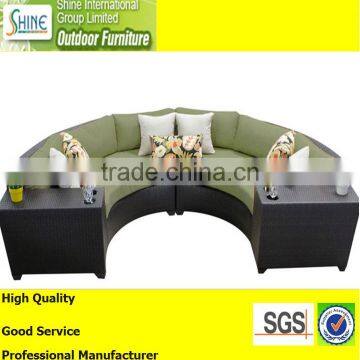 Outdoor Furniture Modern Sofa Set Design Half Moon Sofa With Cup Table