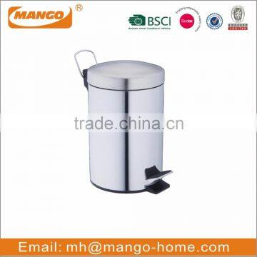 Round Stainless Steel Rubbish Bin