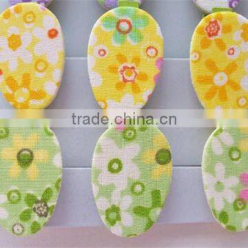 2017 Colourful Easter egg wooden peg ornaments fabric Easter decorations made in China