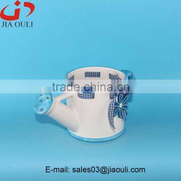 Hot Sales Home Decor Watering Can Shape Garden Planters, Flower Pots Ceramic photo-3