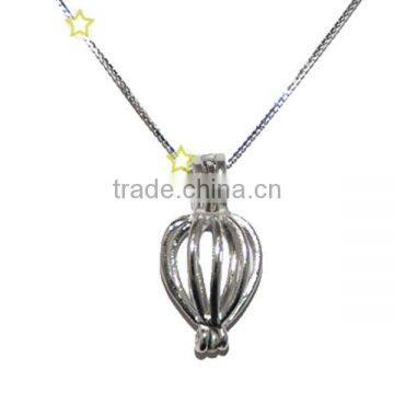 12*20 mm sterling silver wish pearl pendent