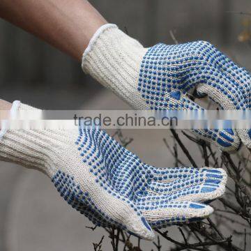 NMSAFETY pvc dotted cotton construction work gloves