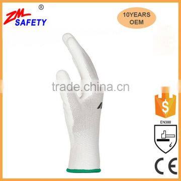 General Purpose Work Safety Orange PU Hand Gloves With Seamless Knitted Shell photo-3