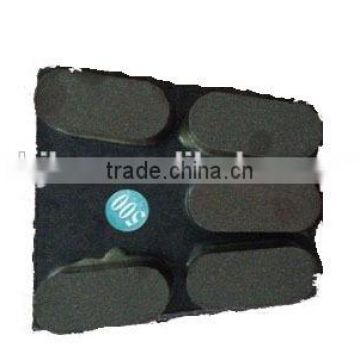 Dry polishing abrasive concave polishing pad