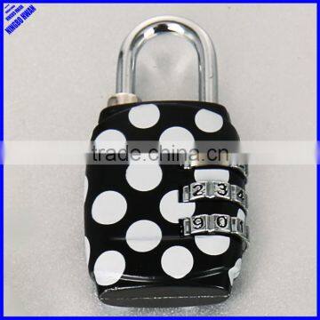 Colored mini 3 digit changing combination decorative lock