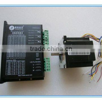 Leadshine 3 Phase Stepper Motor 573S09 and Stepper Driver 3ND583 for x Axis of 1390 1290 9060 Machine