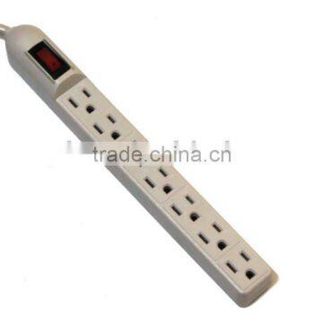 UL-Listed 7 outlet power strip with surge protector