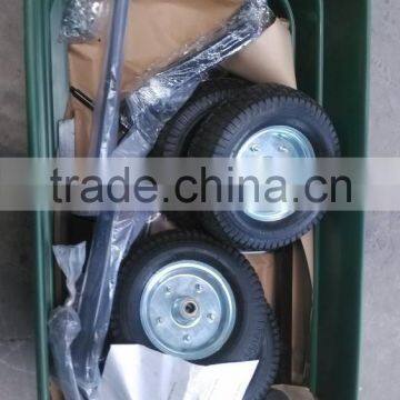 110L Four Wheel Garden Dump Usage Plastic Tray Tool Cart TC2135 photo-2