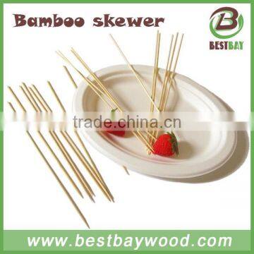 Safe Fruit Pick Roating Wooden Bbq Bamboo Skewer photo-5