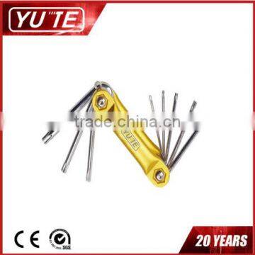 2017 the new design Yute 8PCS curve torx allen wrench set&fold hex key