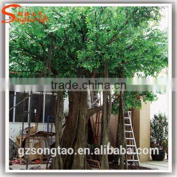 factory sale artificial banyan tree of ficus tree with green ficus leaf tree artificial plants of leaves