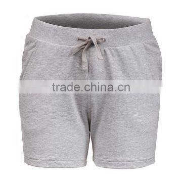 Wholesale custom womens plain sweat shorts with drawstring