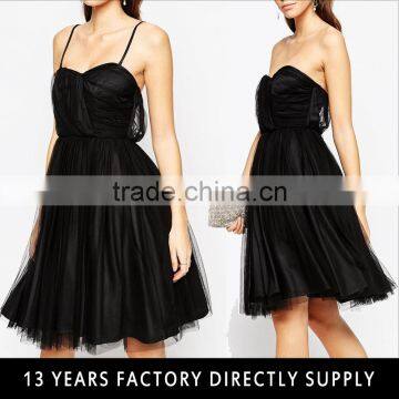 2016 new arrival ladies western loli sexy tube dress designers black one piece party dress