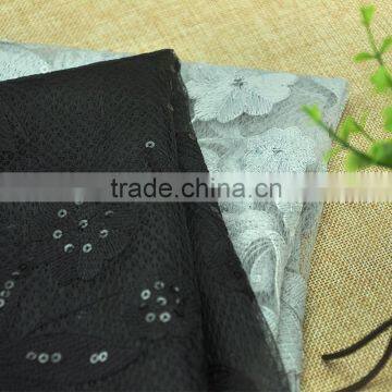 Explosion pin black mesh transparent embroidery