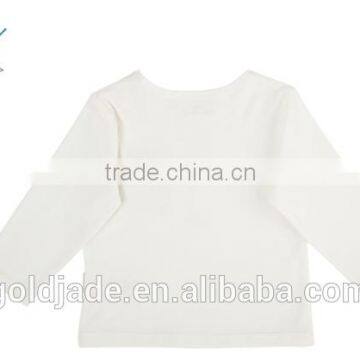 Wholesale Soft Cotton 0-2years Infant Toddler Shirts Long Sleeve White T-shirt photo-2