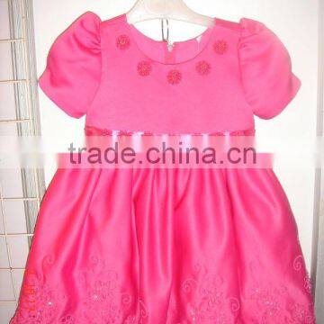 baby girl pink dress girl dress factory summer wear dress