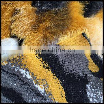 100% AC Multi-color Three-dimensional Jacquard Artificial Fur Fabric photo-4