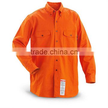 Flame resistant Long sleeved button down Collar Work Shirt